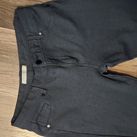 ACTIVE USA Skinkony Jeans/ Strech Dress Pants Dark Charcoal Grey Size Large - Picture 4 of 7